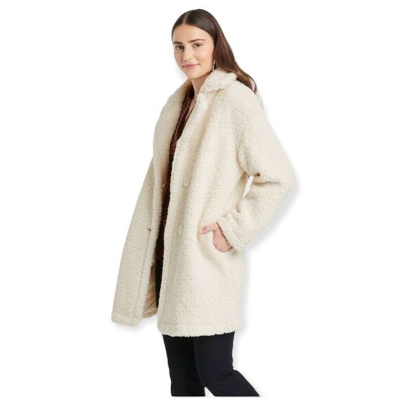 Women's Teddy Overcoat - A New Day - Picture 1 of 7